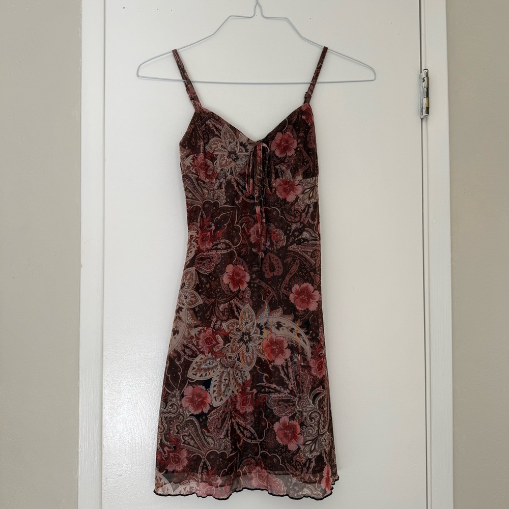 *NWT* Floral Paisley Spaghetti Strap Dress